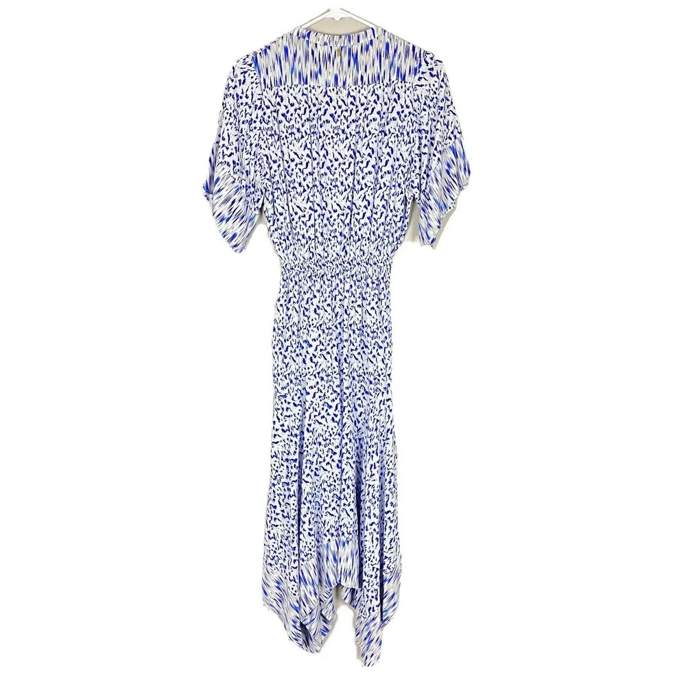BEACHGOLD Dress Womens Size XS Blue Resort Cruise Beach V-Neck Midi Tassels Boho - Picture 3 of 16